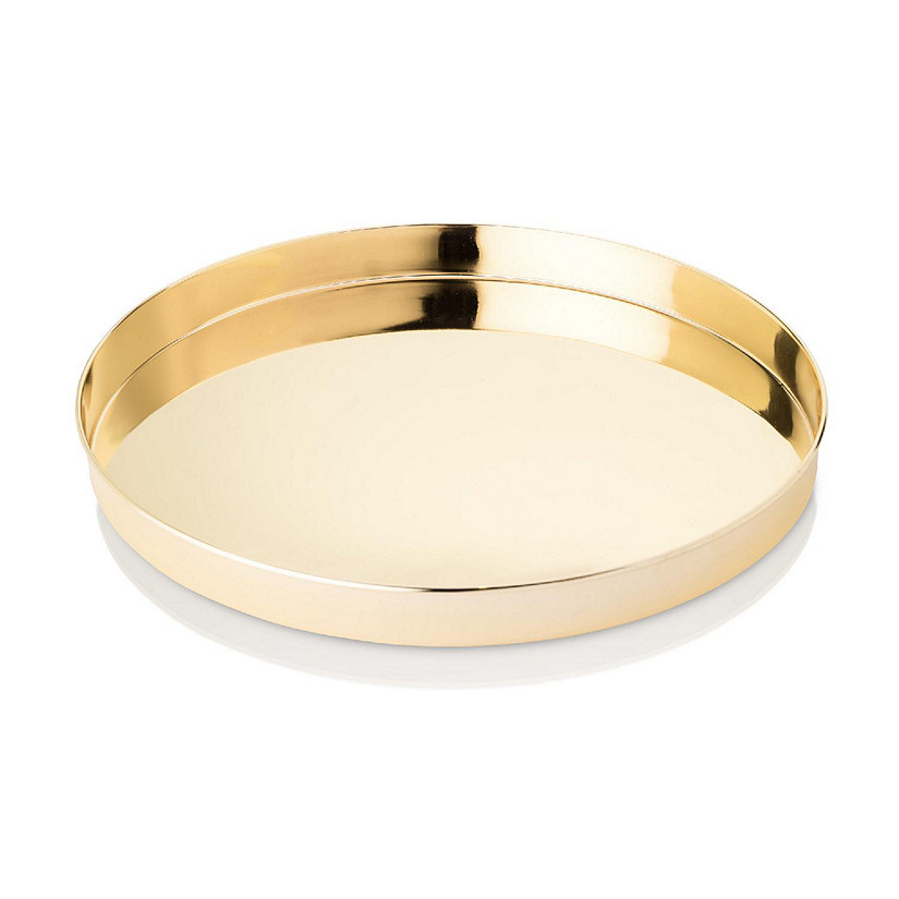 Round Gold Serving Tray Image
