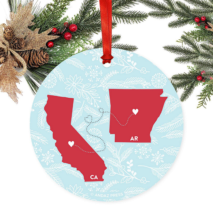 Round Keepsake Ornament, CA &amp; AR Image