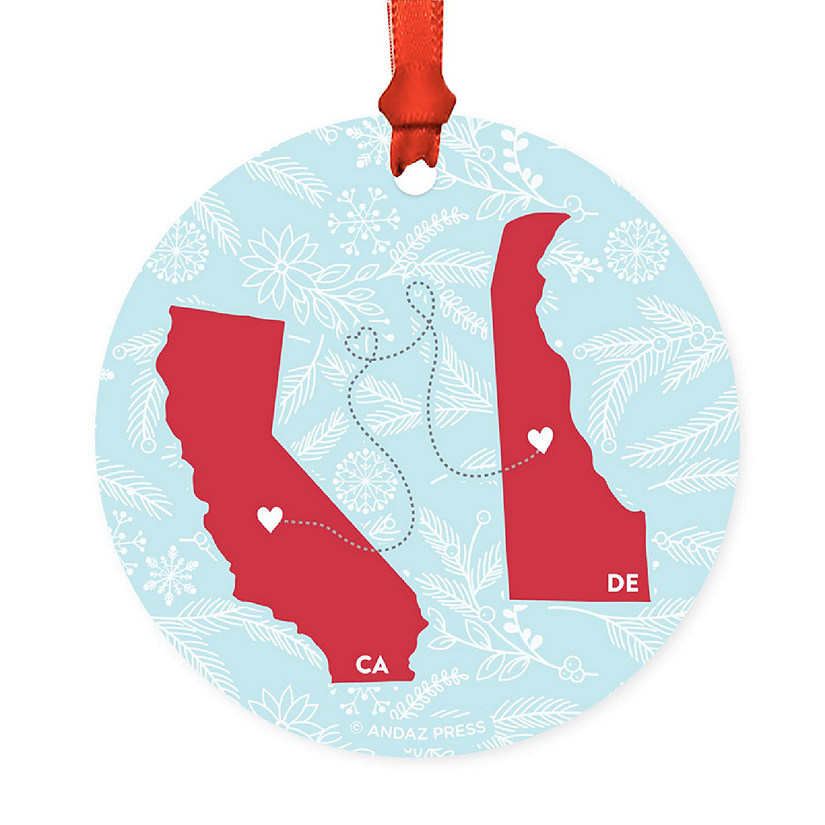 Round Keepsake Ornament, CA &amp; DE Image