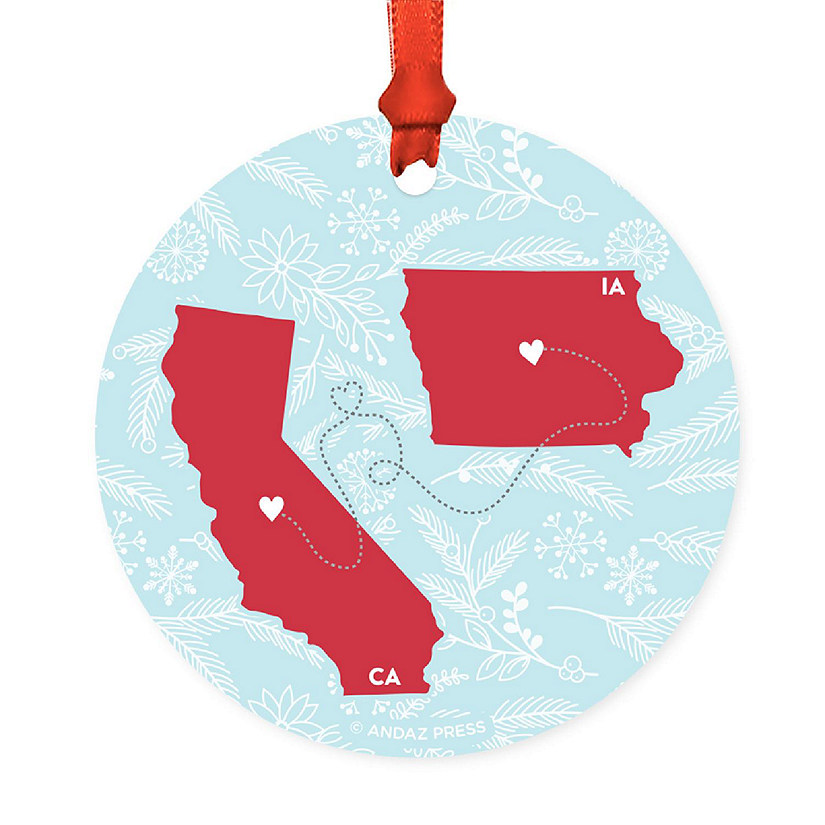 Round Keepsake Ornament, CA &amp; IA Image