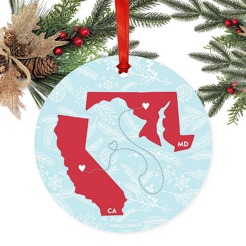 Round Keepsake Ornament, CA &amp; MD Image