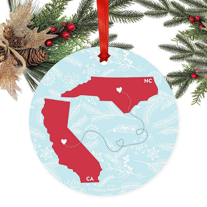 Round Keepsake Ornament, CA &amp; NC Image