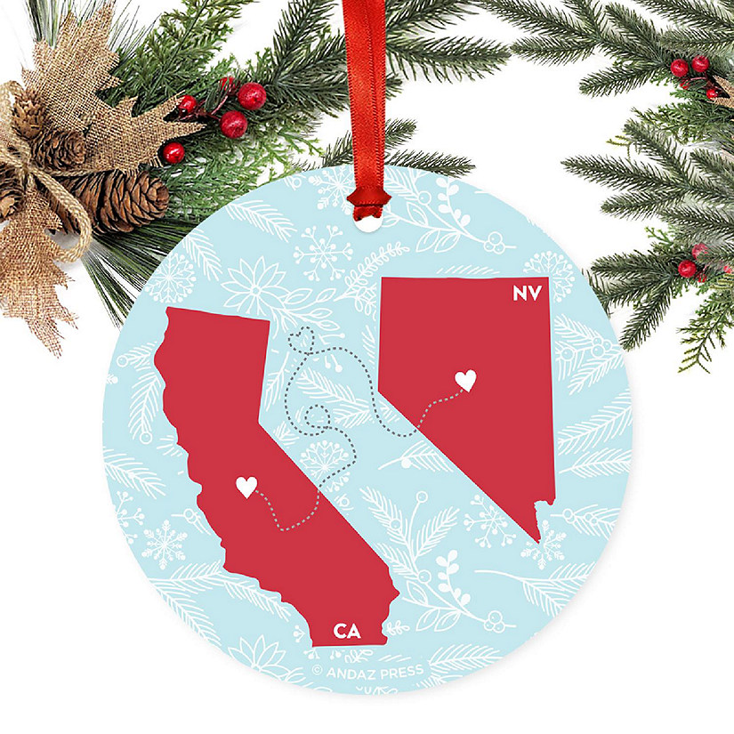 Round Keepsake Ornament, CA &amp; NV Image