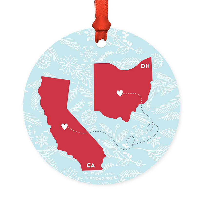 Round Keepsake Ornament, CA &amp; OH Image