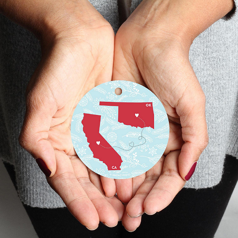 Round Keepsake Ornament, CA &amp; OK Image