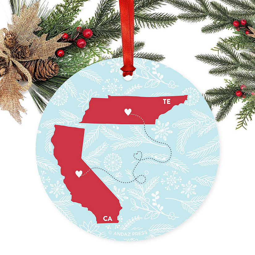 Round Keepsake Ornament, CA &amp; TN Image
