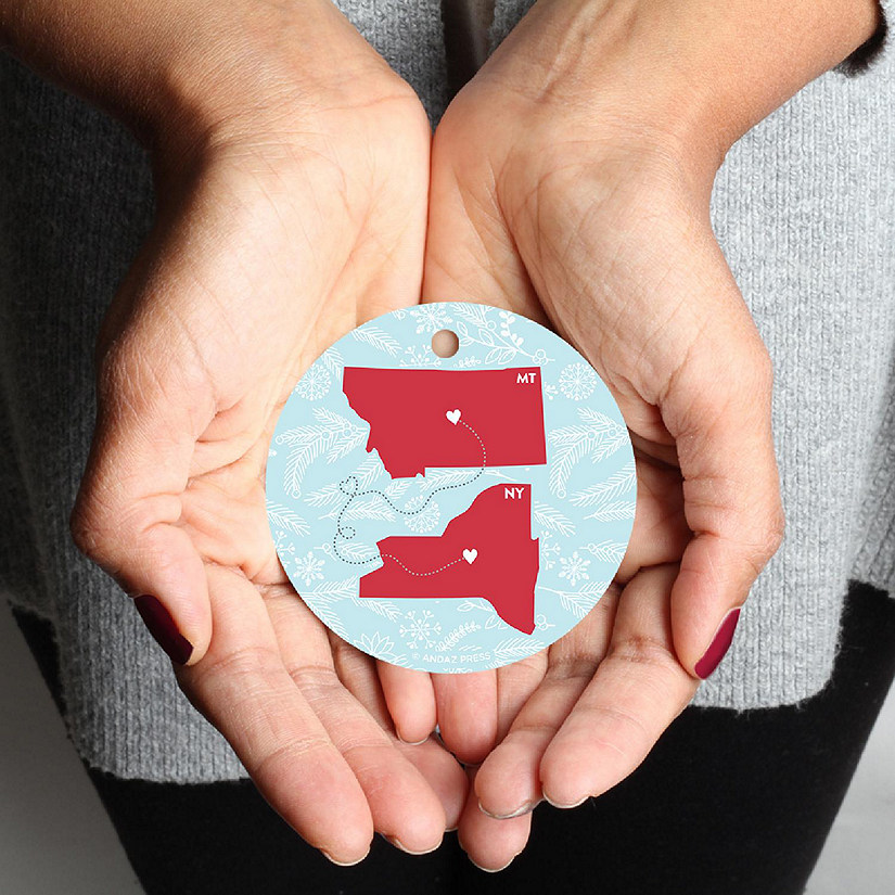 Round Keepsake Ornament, NY &amp; MT Image