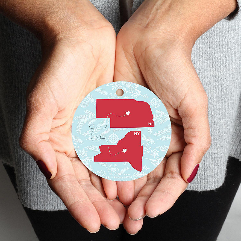 Round Keepsake Ornament, NY &amp; NE Image