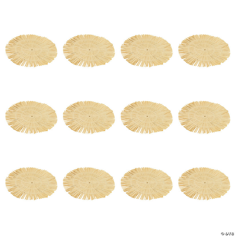 Round Luau Fringe Placemats 12 Pc. Oriental Trading