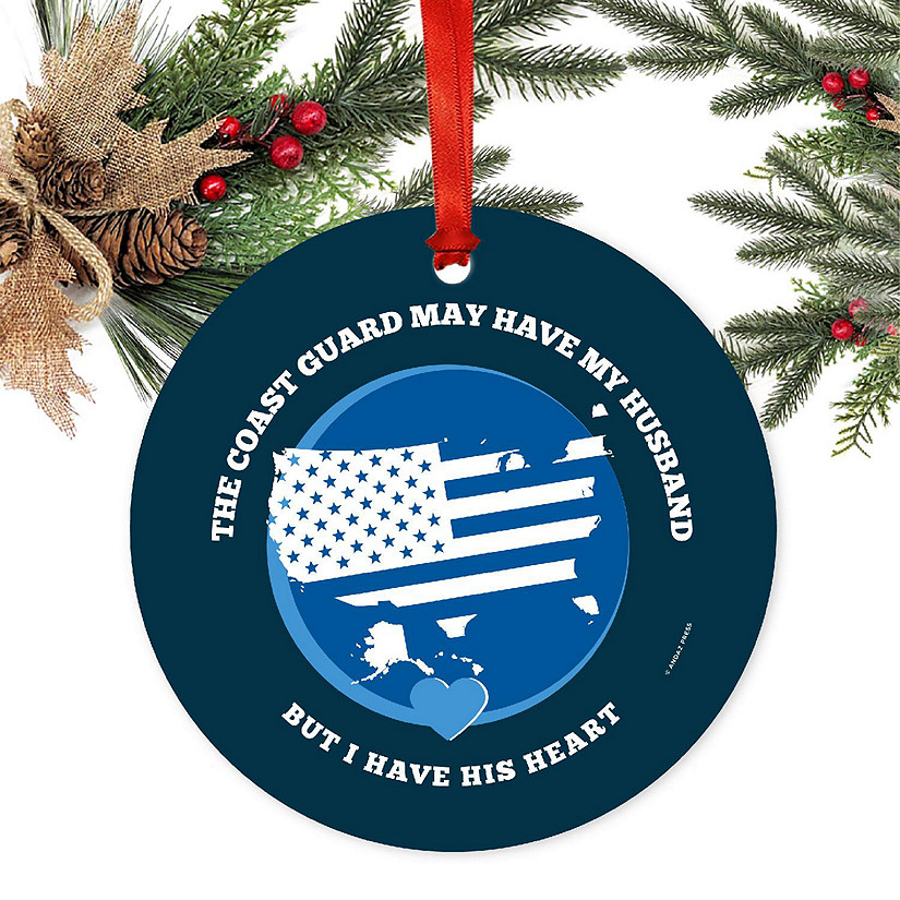 Round Metal Coast Husband Ornament Image