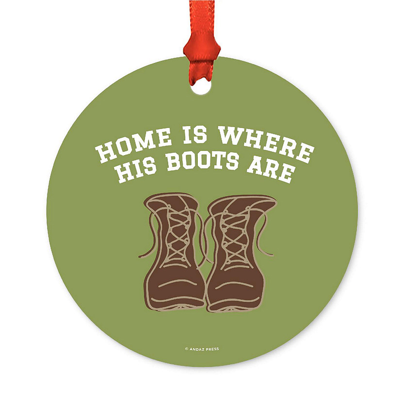 Round Metal His Boots Ornament Image