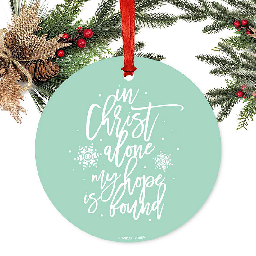 Round Metal in Christ Alone Ornament Image