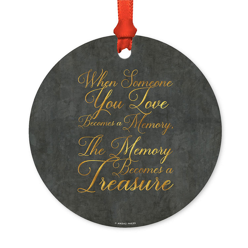 Round Metal Memory Treasure Ornament Image