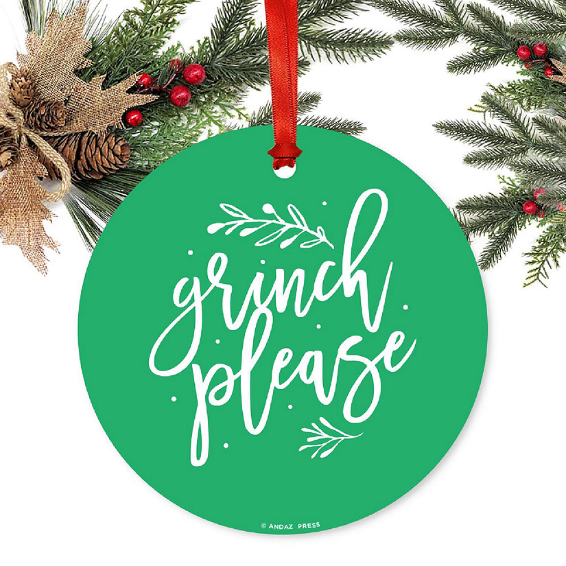 Round Metal Script, Grinch Please Image