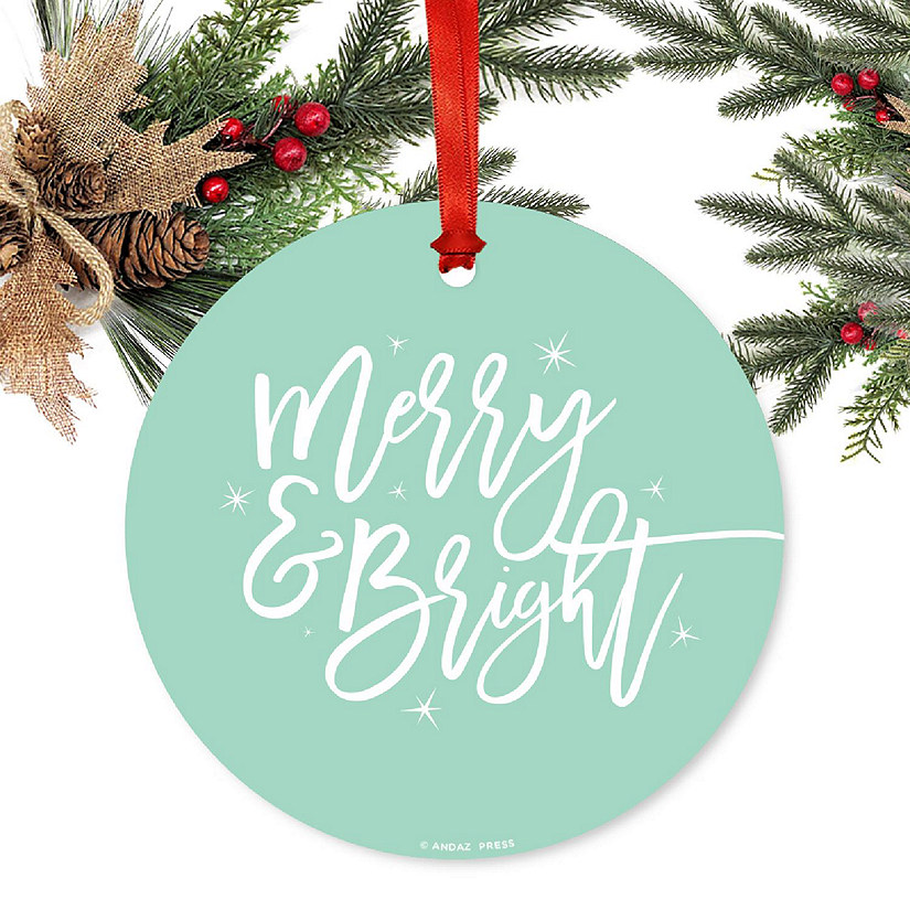 Round Metal Script, Merry &amp; Bright Image