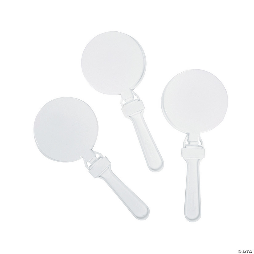 Round White Clappers - 12 Pc. Image