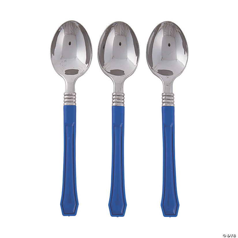 Royal Blue Premium Plastic Spoons Oriental Trading