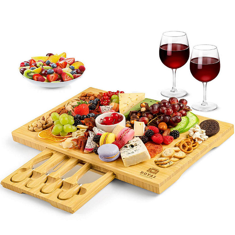 Royal Craft Wood Cheese Board with Knives Image