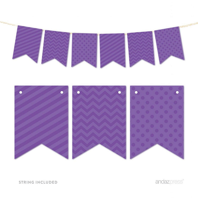 Royal Purple Bunting Banner 9ft Image