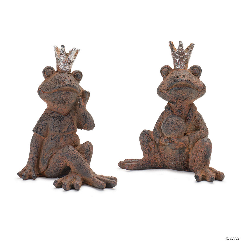 Royal Sitting Frog Figurine (Set Of 6) 4.5"H Resin Image