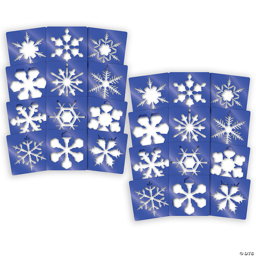 Roylco Super Snowflake Stencils, 12 Per Pack, 2 Packs Image