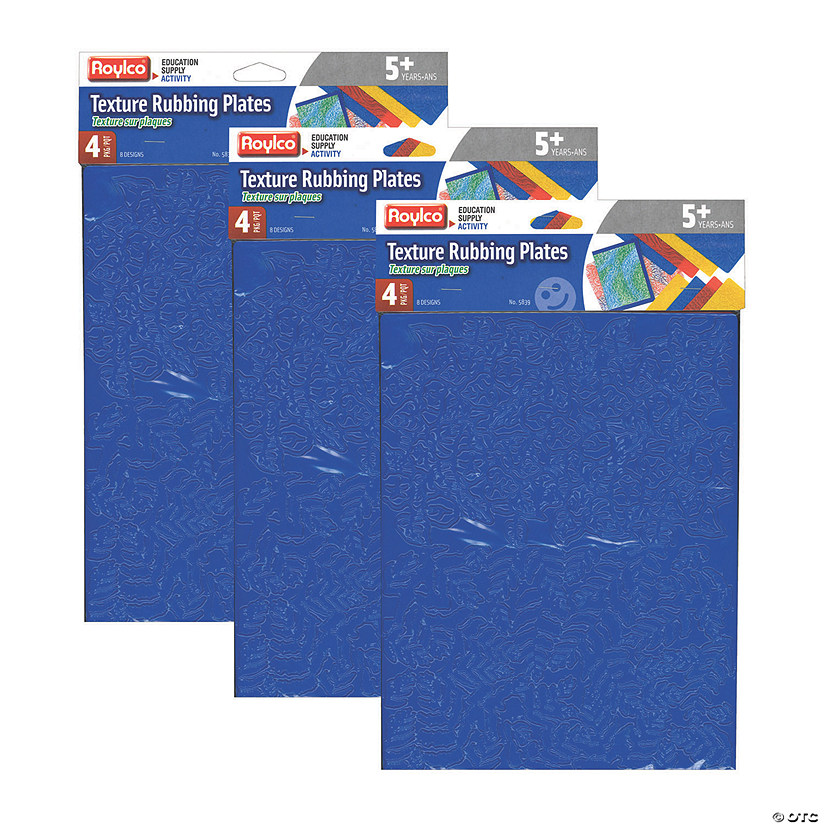 Roylco&amp;#174; Texture Rubbing Plates, 12 count Image