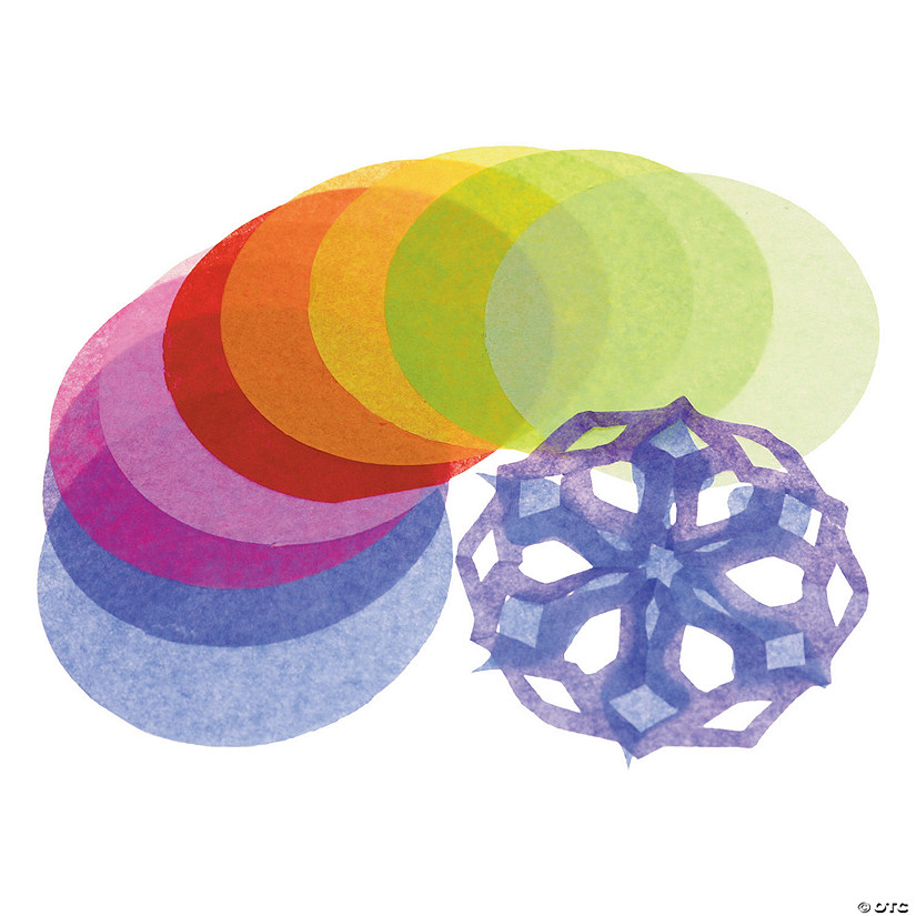 Roylco Tissue Circles, 4", Assorted Colors, 480 Per Pack, 3 Packs Image