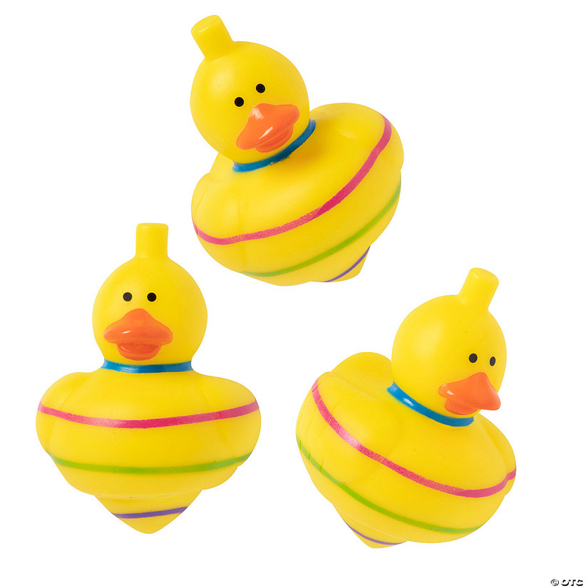 Rubber Duck Spin Tops - 12 Pc. Image