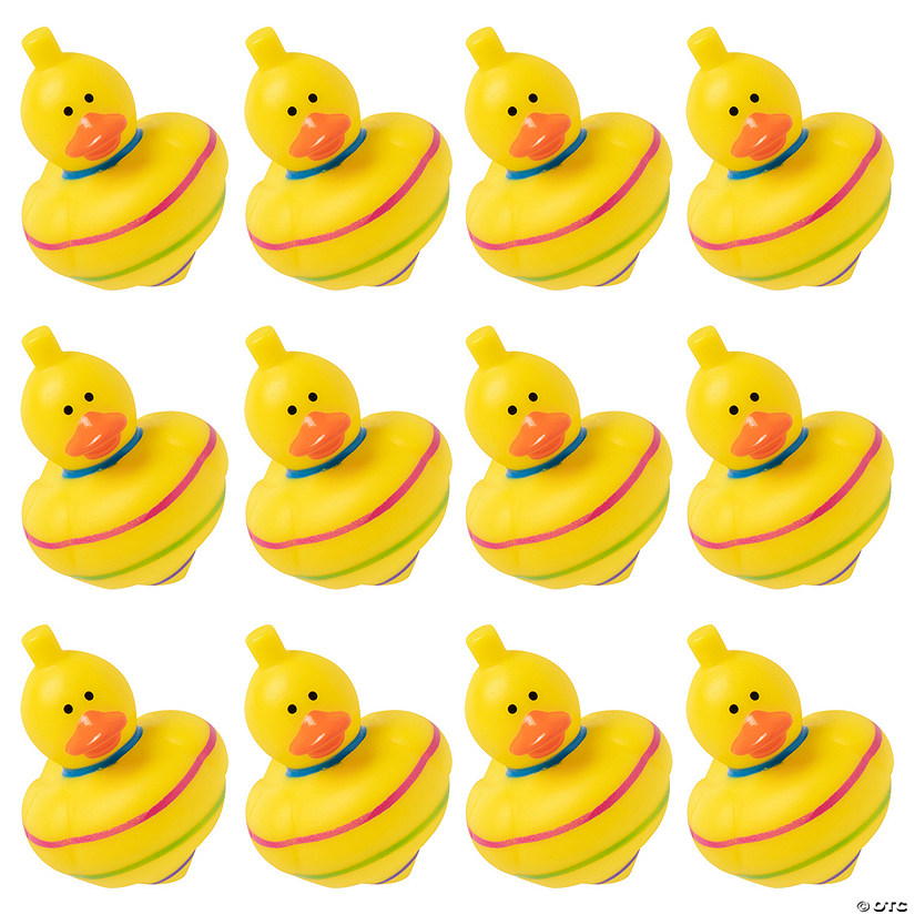 Rubber Duck Spin Tops - 12 Pc. Image