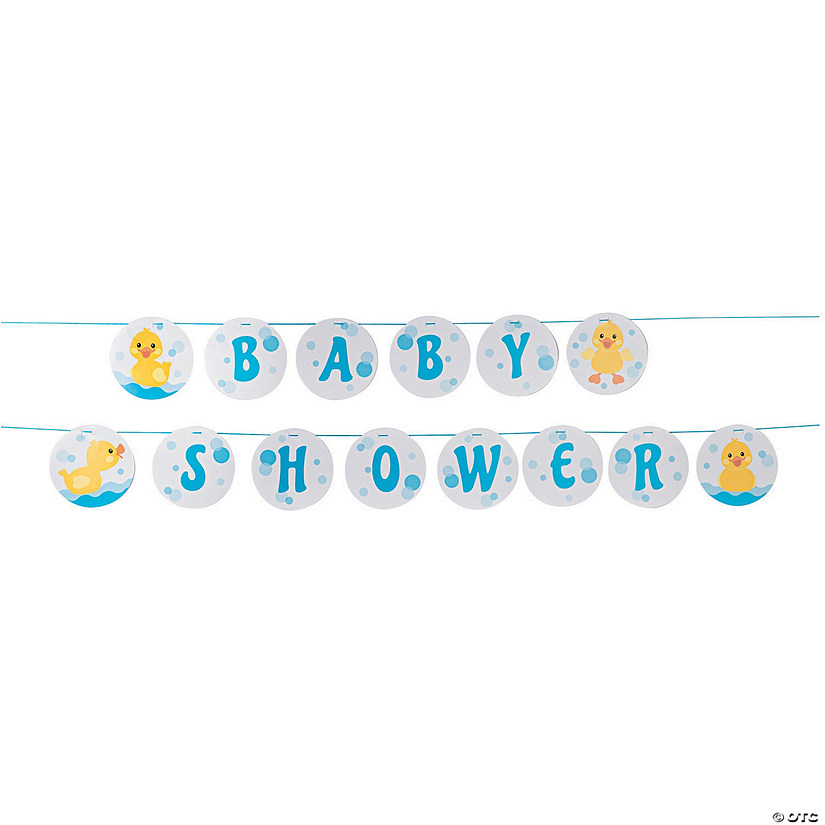 Rubber Ducky Baby Shower Garland - 2 Pc. Image