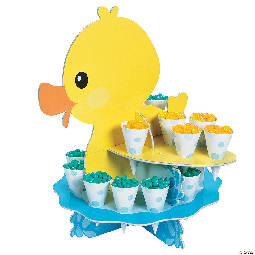 Rubber Ducky Treat Stand with Cones - 25 Pc. Image