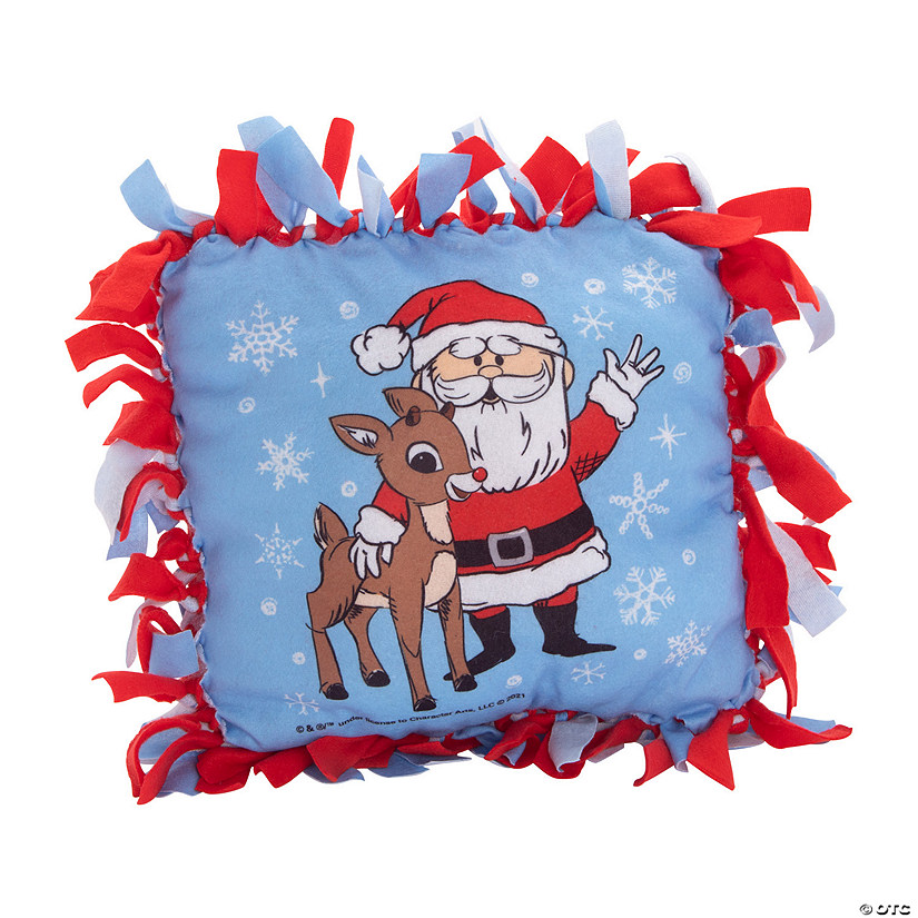 Rudolph the Red-Nosed Reindeer<sup>&#174;</sup> Christmas Fleece Tied Pillow Craft Kit - Makes 6 Image