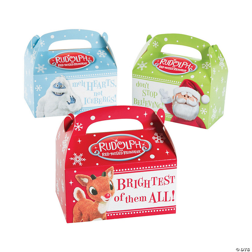 Rudolph the Red-Nosed Reindeer<sup>&#174;</sup> Christmas Treat Boxes - 12 Pc. Image