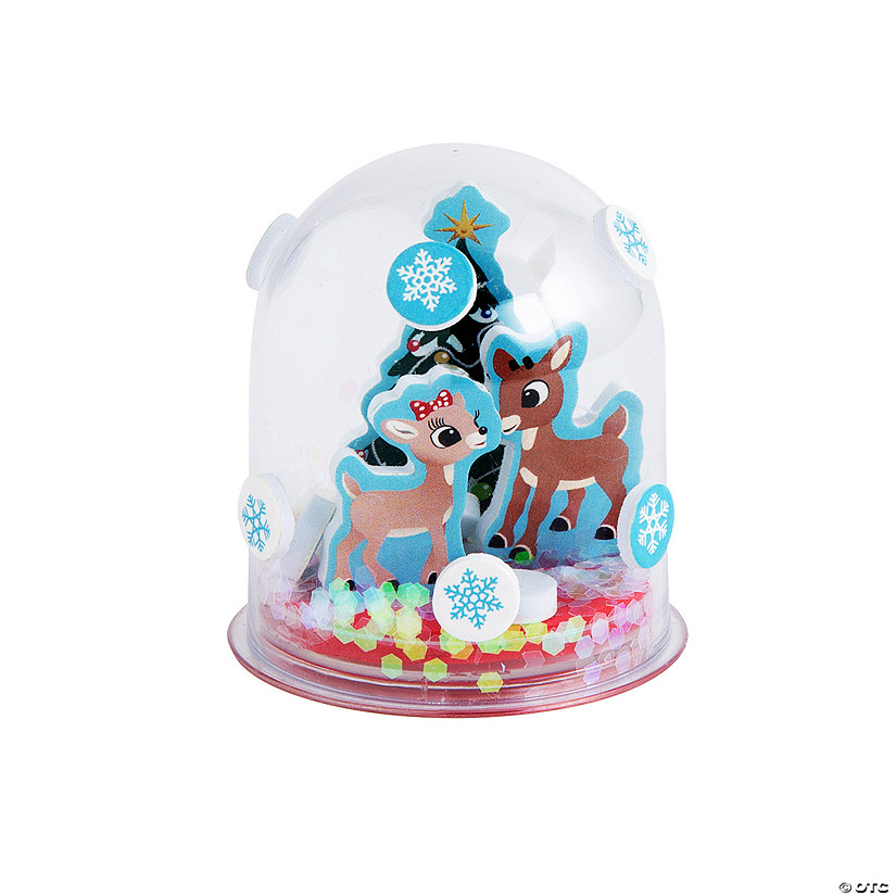 Rudolph the Red-Nosed Reindeer<sup>&#174;</sup> Glitter Snow Globe Craft Kit - Makes 12 Image
