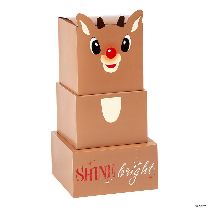 Rudolph the Red-Nosed Reindeer<sup>&#174;</sup> Stacking Gift Box Set - 3 Pc. Image