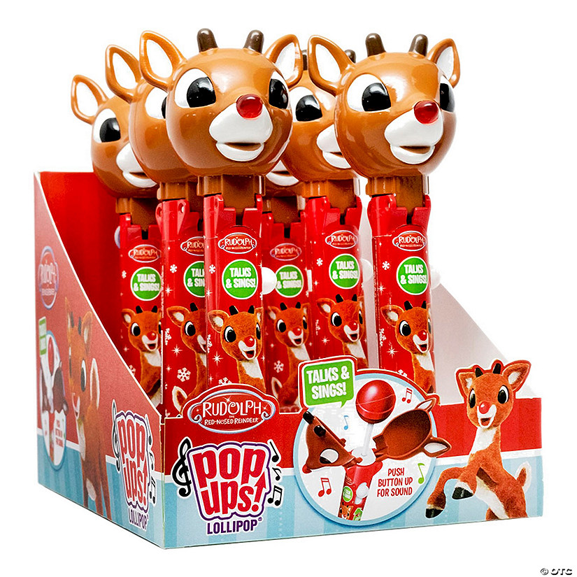 Rudolph the Red-Nosed Reindeer<sup>&#174;</sup> Talking Pop-Up Lollipops - 6 Pc. Image