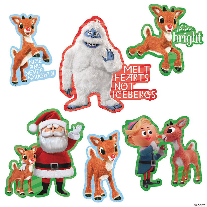 Rudolph The Red Nosed Reindeer Christmas Cutouts