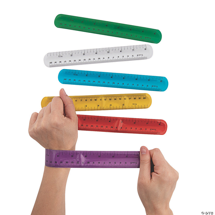 Ruler Slap Bracelets - 12 Pc. Image