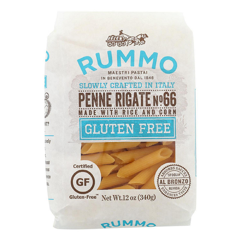 12ct Rummo Pasta Gluten Free Penne Rigate Case of 12-12 oz White