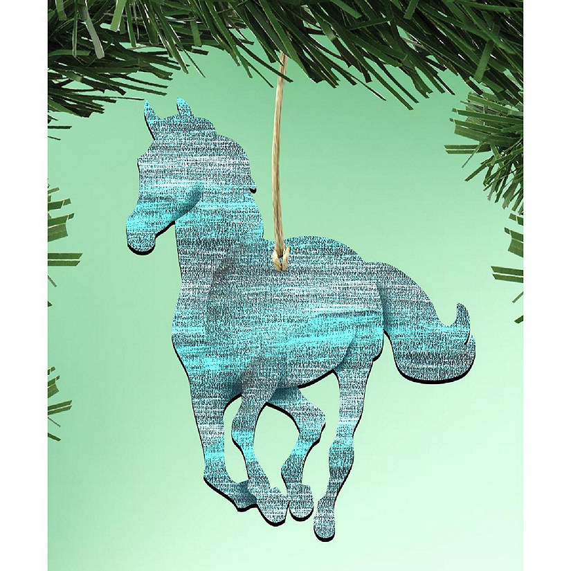 Running Pony Wooden Ornament Image