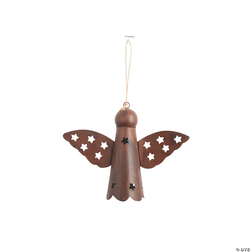 Rustic Angel Christmas Ornaments - 6 Pc. Image