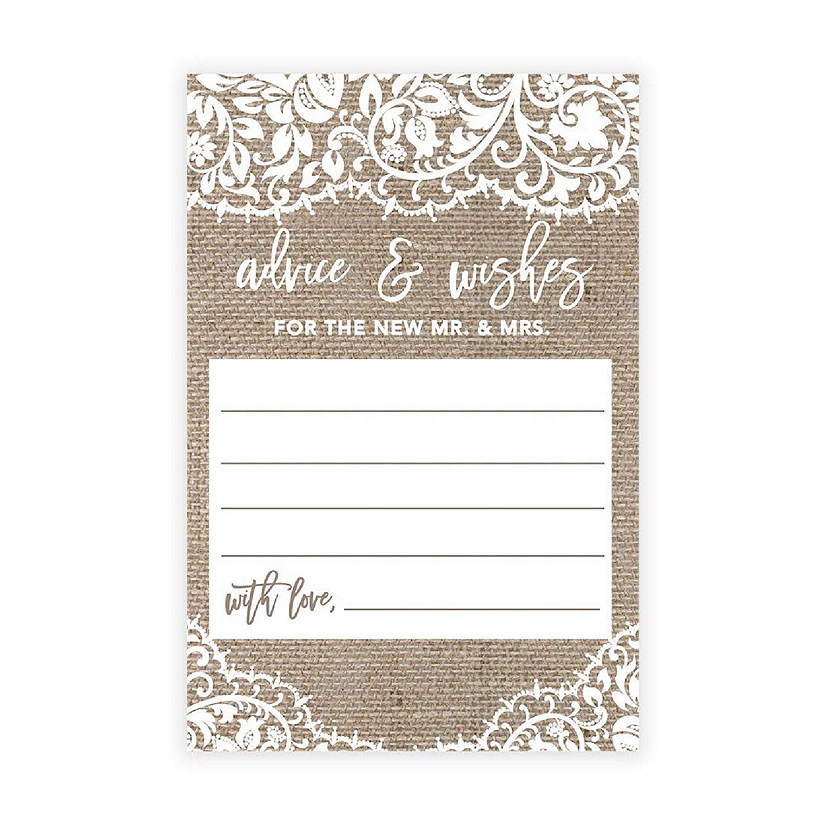 Rustic Burlap Lace Advice 4x6IN 56PC Image