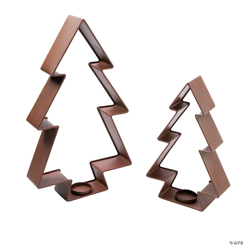 Rustic Christmas Tree Votive Candle Holders Oriental Trading