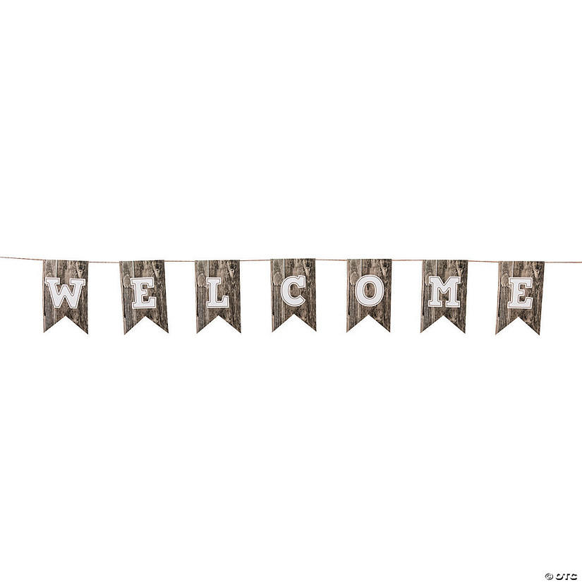 Rustic Classroom Welcome Pennant Banner