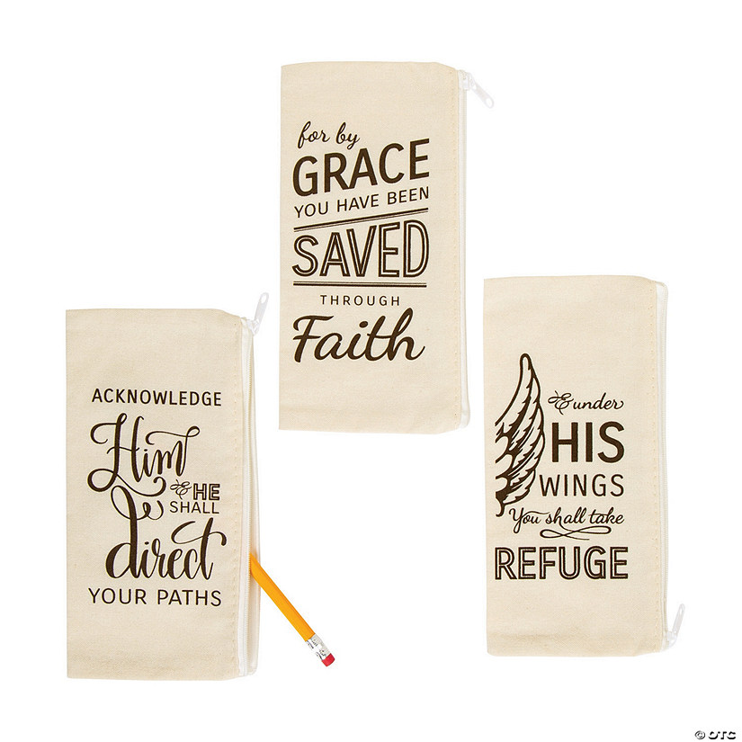 Rustic Faith Canvas Pencil Cases - 3 Pc. Image