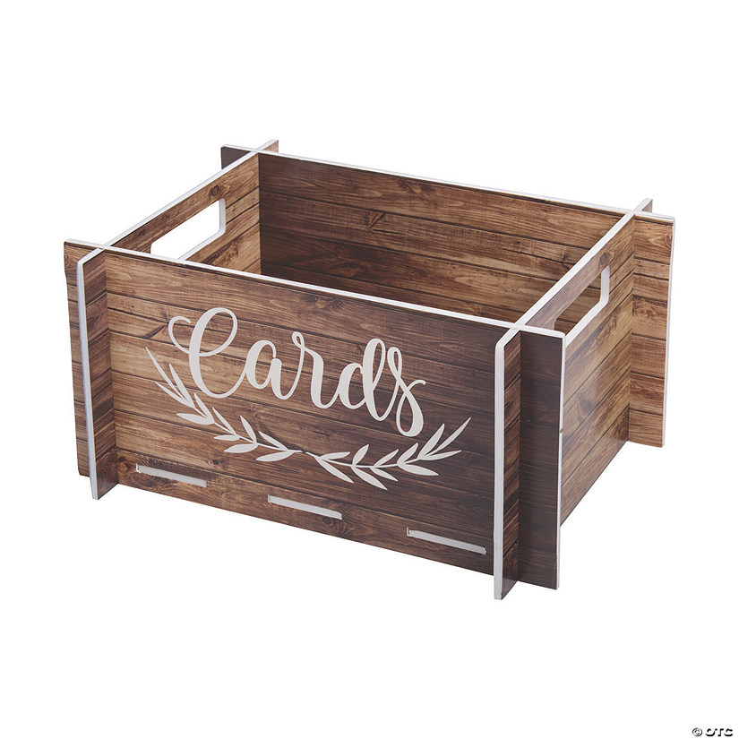 Rustic Faux Wood Card Crate Image