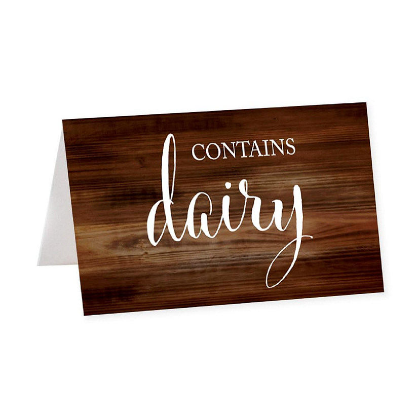 Rustic Food Tent Allergen Labels Image