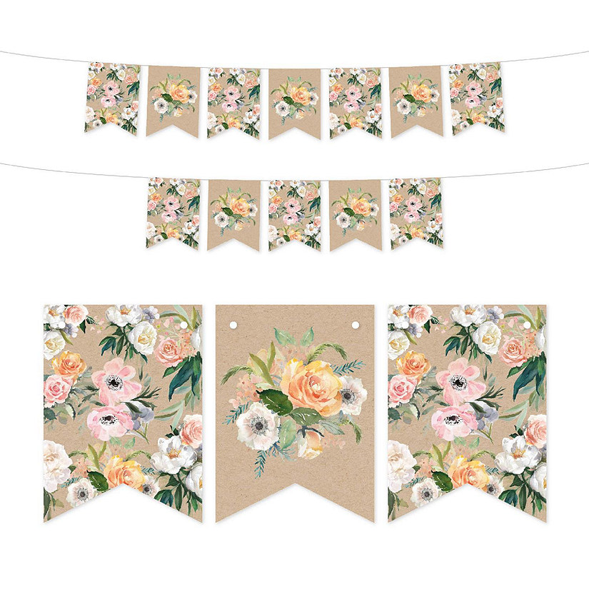 Rustic Peach Floral Garden - 4 x 5.5 Inch Image