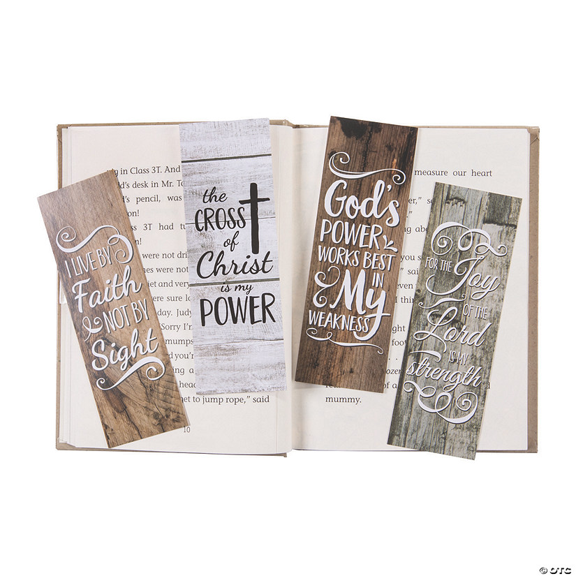 Rustic Religious Printed Bookmarks - 24 Pc. Image