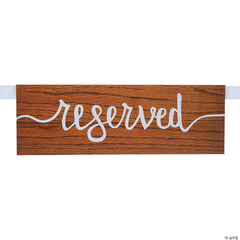 Rustic Reserved Seating Signs - 2 Pc. Image